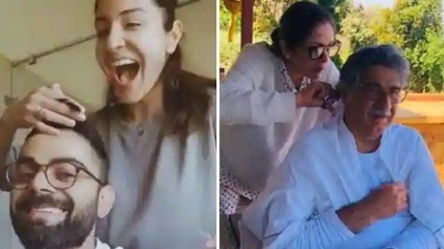 लॉकडाउन के दौरान बॉलीवुड सेलेब्स अपने पार्टनर के लिए बने हेयर स्टाइलिस्ट