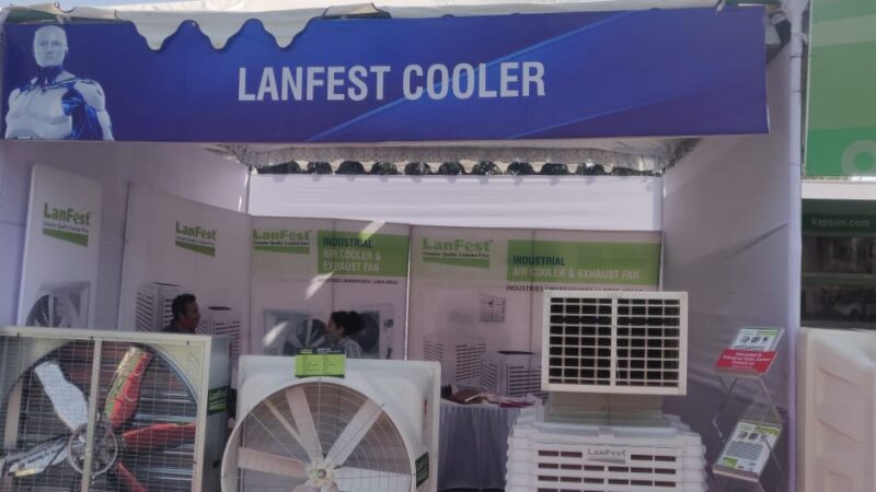फरीदाबाद सेक्टर 12 के मैदान मे कंपनी प्रदर्शनी मे lanfest Exhaust Fan ने भी ली हिस्सेदारी