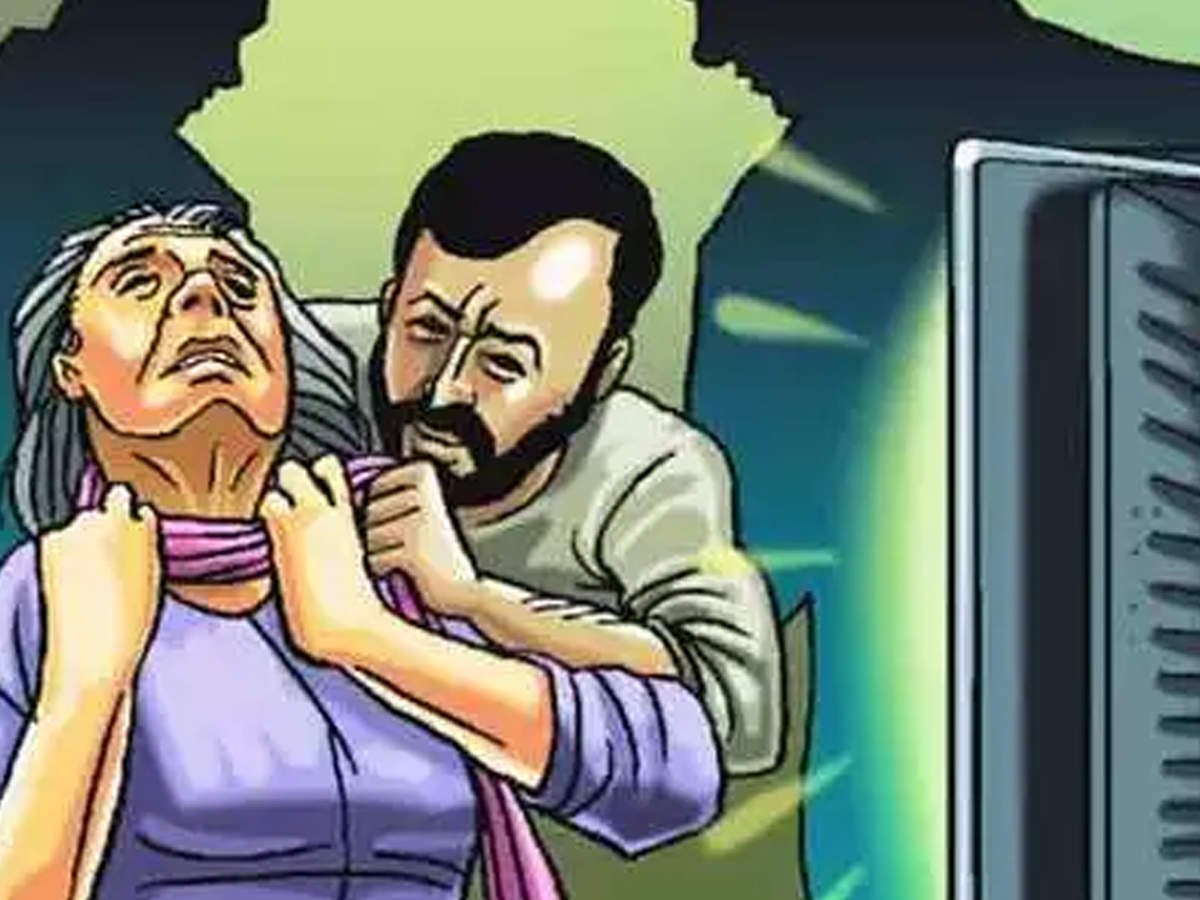 बूढी महिला के सिर पर मार के की हत्या