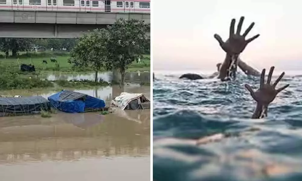 फरीदाबाद : बाढ़ के पानी  में डूबकर तीन की मौत,