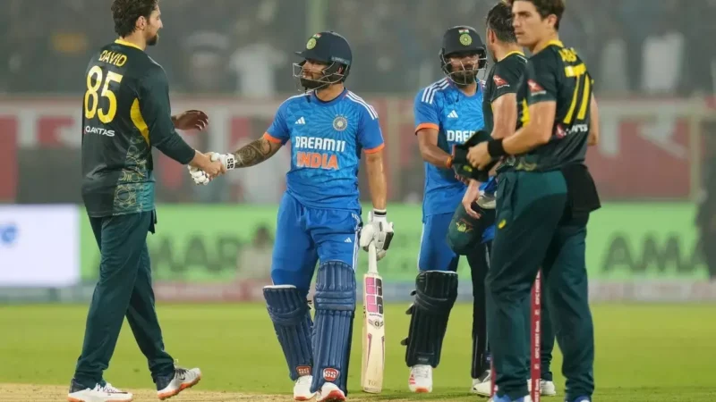 भारत ने ऑस्ट्रेलिया को पहले टी20 में दो विकेट से हराया किया –