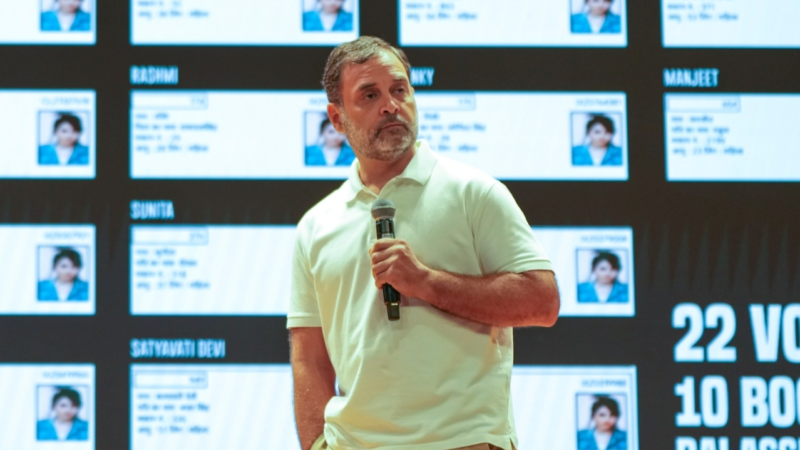 हरियाणा ‘वोट चोरी’ विवाद: राहुल गांधी का आरोप — 25 लाख फर्जी वोट, निर्वाचन आयोग ने बताया निराधार